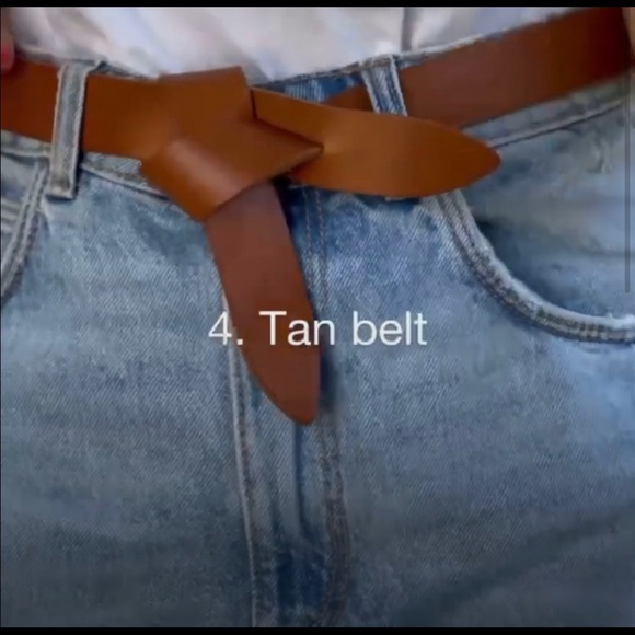 Mango Accessories - 2022 Mango Knot Cowskin Women's Belts. Soft Real Leather. 110 cm